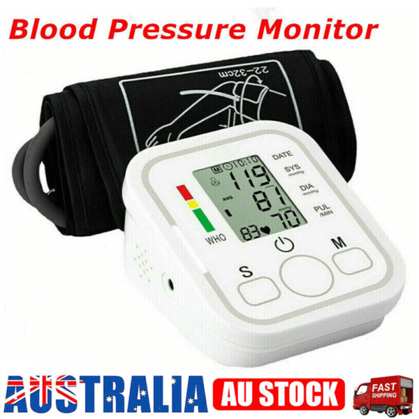 NEW DIGITAL UPPER ARM BLOOD PRESSURE MONITOR PORTABLE HEART RATE METER W/ MEMORY