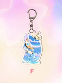 1个动漫亚克力钥匙扣，主题为《跑跑姜饼人》和《饼干王国》，动漫图案，可作为包包挂饰、趣味饰品和粉丝礼物。非常适合送给男朋友、女朋友、家人、老师，也可作为派对礼物或饼干罐主题手机装饰。也可作为包包挂饰、汽车饰品或送给姐妹的礼物。 - 彩色 - 查看 7