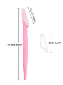 100 件眉毛修剪器、脱毛刀、带防刮保护装置的脱毛刀、面部和身体毛发修剪器、长柄眉毛修剪器、女士脱毛工具、身体毛发修剪器和面部和眉毛剃须刀、长柄锋利刀片简易眉毛修剪工具 - 黑色 - 查看 7