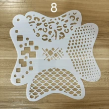 9pcs 5.1in Reusable Face Painting Stencils - Washable PET Plastic Templates For Makeup, Costume Parties, Role Play, Wall Art DIY - one-size - View 10