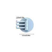 2pcs 3-Arm Rotatable Plastic Wall Hooks, No Drilling Adhesive Installation, Multi-Function Towel Rack, Suitable For Bathroom, Kitchen, Home Use - No Power Required