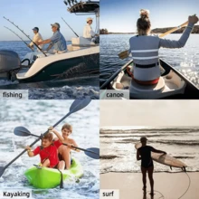 High Visibility Retractable Paddle Leash With Safety Hook | Anti-Lost Safety Securing Accessory, Kayak Gear, Kayak Accessories, Suitable For Canoe And Kayak, Inflatable Boat Foot Rope, Canoe Rope, Boat Accessories, Versatile, Perfect For Fishing, Surfing, Beach, Seaside, Fishing Gear, Camping, Travel, Swimming, Pool, Water Sports, New Year Gift