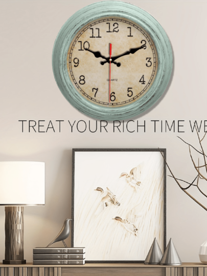 Pc 10 Inch/12 Inch Wand Klok Wooden Silent Clock, No Ticking, Modern, Battery Powered Retro Living Room, Kitchen, Bedroom ation.