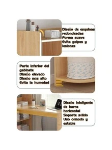 VIVANIDO Corner Desk Modern Desk with Bookshelf L-shaped Computer Desk Suitable for Office Study Bedroom (original Wood Color 140*72*145cm) - Color de la madera - Ver 4