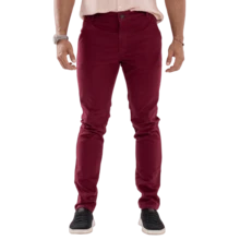 Urban Zone Jeans Men's Sport Slim Twill Social Style Sport Slim Denim Pants - burgundy - View 3