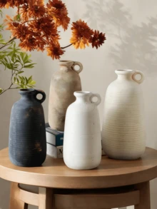 1 Peça Vaso Cerâmico Estilo Medieval Clássico com Boca Fina e Alça, Pode Conter Água, Adequado para Decoração de Estilo Centro-Asiático