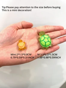 Miniature Realistic Sea Animal Turtle Model, Random Styles And Colors, Glow In Dark, Colorful Turtle Decoration, Teenagers' Gift Or Incentive, Fish Species Birthday Gifts Graduation