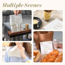 Custom Napkins With Text | Personalized Wedding Cocktail Napkins 10/50/100 Sheets - Multicolor - View 4