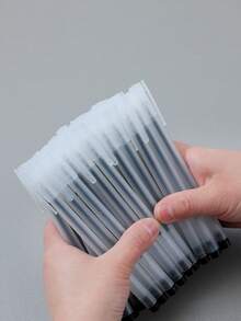 10/20/30/50支创意透明磨砂针管中性笔小白笔中性笔签字笔透明磨砂学生简约文具用品创意套装塑料笔