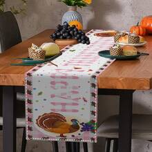 1/20 peças Caminho de mesa retangular com estampa de outono, estilo fresco e simples para o dia a dia, ideal para cozinha, sala de estar, sala de jantar, mesa de centro na varanda, decoração de festas de fim de ano, piqueniques ao ar livre e decoração festiva. - Multicolorido - Ver 6
