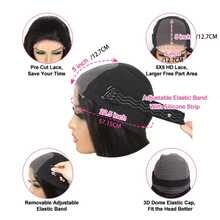 Uveous 5x5 Deep Wave Closure Wig HD Lace Human Hair Wigs For Women Human Hair Glueless Wigs Human Hair Pre Plucked Deep Wave  Wig Wet And Wavy Wigs Human Hair Curly Wigs Halloween Season 200 Density 14 Inch - Natural Black - 查看 6