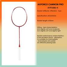 LI-NING AXFORCE CANNON PRO (4U) Series Badminton Racquet – Offensive-Oriented Advanced Single Racquet, High-Composite Density Shock-Absorbing System, High-Rigidity Carbon Fiber, Weight 80-85 Grams, Models AYPU081 & AYPU083 - Lava Red - View 11