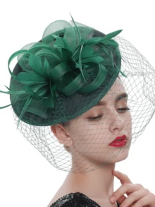 1Pc Ffascinators Hats For Women Fancy Tea Party Hats 2024 Elegant 1950s Kentucky Derby Hats Feather Hair Clip For Bride Wedding Party Birdcage Veil Headband Flower 1920s Headpiece For Horse Race Vintage Bridgerton Fedora Beret Hats 50s Outfit Church Hats Black Veil For Funeral 1940s Dresses Victorian Hat Pillbox Hats Lolita Accessories For Women Girl Birthday Mother's Day Halloween Christmas Gift - Style a - View 9