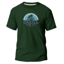 Camiseta Masculina Surf Island Casual Algodão Malha Premium - Verde Militar - Visão 2