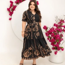 Vestido Elegante Feminino em Tecido Duna Conforto e Sofisticação para Todas as Ocasiões - Preto - Visão 3