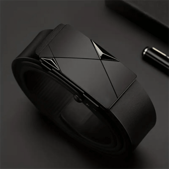 1pc Fashionable Men's Belt With Auto Buckle, Luxury Design Suitable For Young And Middle-Aged Gentlemen Summer, School Fall, Autumn, Halloween Autumn-Winter Accessories,Suitable For Teens, Youth,Men,Casual, Outdoor, Athletic, Vacation, Graduation Gifts, Birthday, Daily Wear