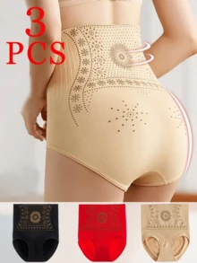 3pcs Of High Waist Shapewear Pants With Abdominal Control And Hip Lifting Functions, Helping To Shape And Control. Underwear For Women With High Waist And Hip Lifting, Tight Shapewear Pants, Postpartum Belly Control Pants - 彩色 - 查看 6