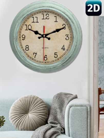 Pc 10 Inch/12 Inch Wand Klok Wooden Silent Clock, No Ticking, Modern, Battery Powered Retro Living Room, Kitchen, Bedroom ation. view 2