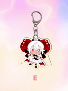 1个动漫亚克力钥匙扣，主题为《跑跑姜饼人》和《饼干王国》，动漫图案，可作为包包挂饰、趣味饰品和粉丝礼物。非常适合送给男朋友、女朋友、家人、老师，也可作为派对礼物或饼干罐主题手机装饰。也可作为包包挂饰、汽车饰品或送给姐妹的礼物。 - 彩色 - 查看 6