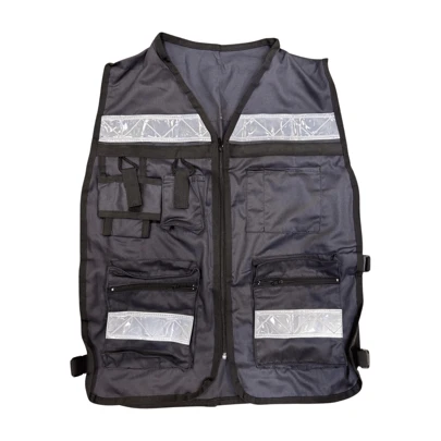 Chaleco de Seguridad Industrial Tipo Brigadista con Cinta Reflejante de Alta Visibilidad con Costados Abiertos para Ajustar a varias tallas. Disponible en 14 Colores. (Amarillo Fosforescente, Naranja, Negro, Azul Marino, Rojo, Vino, Azul Rey, Verde Manzana, Caqui, Verde Bandera, Gris, Rosa Mexicano, Rosa Claro, Amarillo Canario)