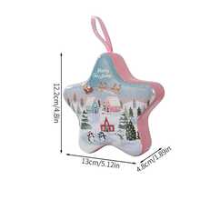 1 Piece Of Christmas Decoration - Creative Cartoon Candy Box - Christmas Tin Box - Storage Box With Lanyard - Multicolor - View 2