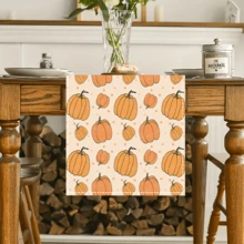 1/20 buc. Șervețel de masă de toamnă, stil simplu de zi cu zi, șervețel de masă cu model de dovleac, potrivit pentru restaurante, bucătării, petreceri de sărbători, potrivire perfectă pentru decorarea casei, șervețel de masă dreptunghiular, stil nou de toamnă