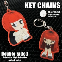 JENNIE Ruby CQBI 风格亚克力钥匙扣，Kpop BLACK PINK“粉丝艺术”图案，汽车钥匙扣挂件钥匙链手机包挂件礼物，送给“RUBIES”的特别礼物 - RUBY - 查看 5