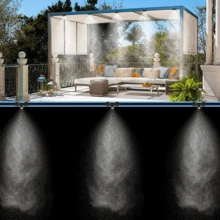 Misting Cooling System 98ft (30m) Misting Line + 30 Brass Mist Nozzles,Water Mister For Outside Patio Cooling, Kids Pets Water Playing, For Patio, Garden, Greenhouse, Pasture, Fan, Canopy, Pool Porch - Black - View 7