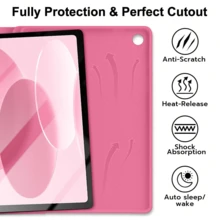 Pink Glitter Flat Tablet Protective Case With Pen Slot, Compatible With Samsung Galaxy Tab / IPad / Redmi Pad SE - Pink Glitter - View 4