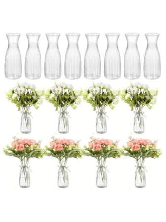 A Plastic Transparent Cylinder Vase, Transparent Flower Flower Wake Vase Modern Style Flowerpot Flower Container Flower Bag Ideal For Home Decoration, No Electricity Or Batteries Required Room Decor Flower Vase Glass Vase
