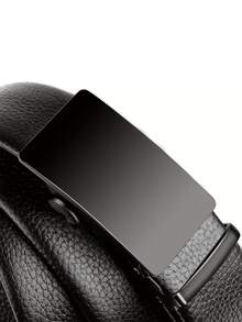 Men's Leather Belt With Automatic Metal Ratchet Buckle – Casual And Functional For Students And Everyday Use KITS 1/2/ - 隨機顏色 - 查看 5