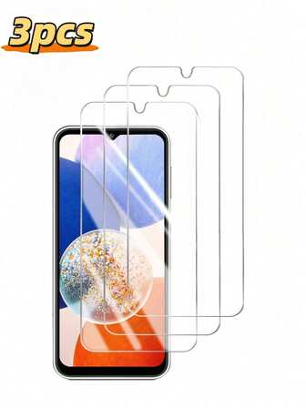 3片装高清钢化玻璃屏幕保护膜，兼容三星A13/A14 5G/A23/A34/A54/S24 FE/A54/A35/A15/A05s/S23 FE/S24FE/A06/A36/A56/A26，兼容 17 Pro Max/17 Pro/17 Air/17/16 Pro Max/16/16 Pro/16 Plus/15 Pro Max/15/15 Pro/15 Plus/14 Pro Max/14 Pro/14 Plus/14/13 Pro Max