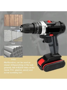 Kit de taladro inalámbrico de 36V MAX - Juego de destornilladores multifunción para uso doméstico diario, perforación de paredes, manualidades, reparación de bicicletas | Regalo perfecto para papá