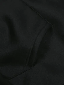 Sudadera Con Capucha De Cuello Redondo Para Hombre Con Estampado De Manfinity Bolsillo Canguro Y Cordón, Manga Larga, Suelta Y Casual, Ideal Para Regalar Como Ropa De Hombre Estampado En Espalda - Negro - Ver 3