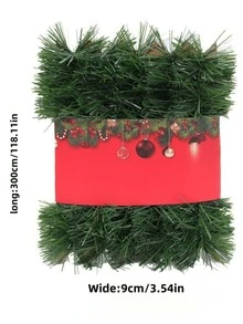 1 Roll Of Christmas Leather Strips, Green Vine Christmas Wreaths, Wedding Decorations, The Most Suitable As Gifts, Christmas Decoration Wool Strips, Event Scene Decoration And Decoration Items, Christmas Wool Strips - Multicolor - View 11