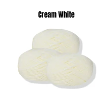 3 Knäul 100% Acryl-Softoragarn mit insgesamt 75 Gramm 4-fädigem Milchgarnmischung zum Handstricken DIY-Projekten