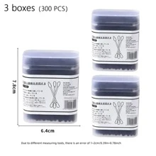 300/200/100 Double-Ended New Black Cleaning Swabs In A Box,New Clean Box,Double-Ended Disposable Cleaning Swabs For Blackheads,Double-Ended Design Making It Easier To Clean The Ears. Hygienic Cleaning Swabs For Household Makeup Removal.