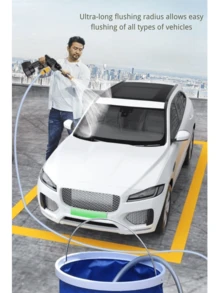 مسدس مياه لاسلكي عالي الضغط، فوهة قابلة للتعديل، بطارية ليثيوم قابلة للشحن، 3 فوهات قابلة للتبديل، 3 أنماط رش، مسدس غسيل سيارات وحدائق كهربائي محمول للاستخدام الخارجي، معدات تنظيف الحدائق، مسدس رش المياه