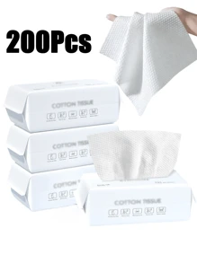 300/200/100片一次性毛巾加厚加大洗脸巾柔软卸妆湿巾干性护肤卸妆配件适合敏感肌肤干湿两用无纺布柔软洗脸巾海滩度假必备方便旅行。