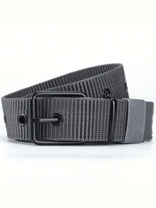 1pc Men's Nylon Breathable Canvas Belt With Tactical Military Buckle, Suitable For Teen Summer Casual Outdoor Athletic Or Vacation Travel Or Graduation Gifts Or Birthday Dress Accessories Or Daily Wear School