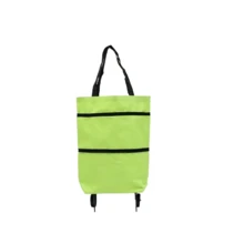 1个多色二合一轻便可折叠购物推车，带轮折叠推车，可重复使用购物袋，男女通用旅行手提袋，家居厨房用品