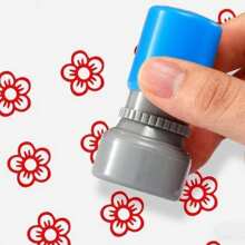 1Pc Teacher Encouragement Seal - Creative Red Ink For Grading And Motivation, Circular "Bravo!" Design With A Thumbs Up Symbol, Perfect For School And Office Use, Teacher Thank You Gift - A - View 6