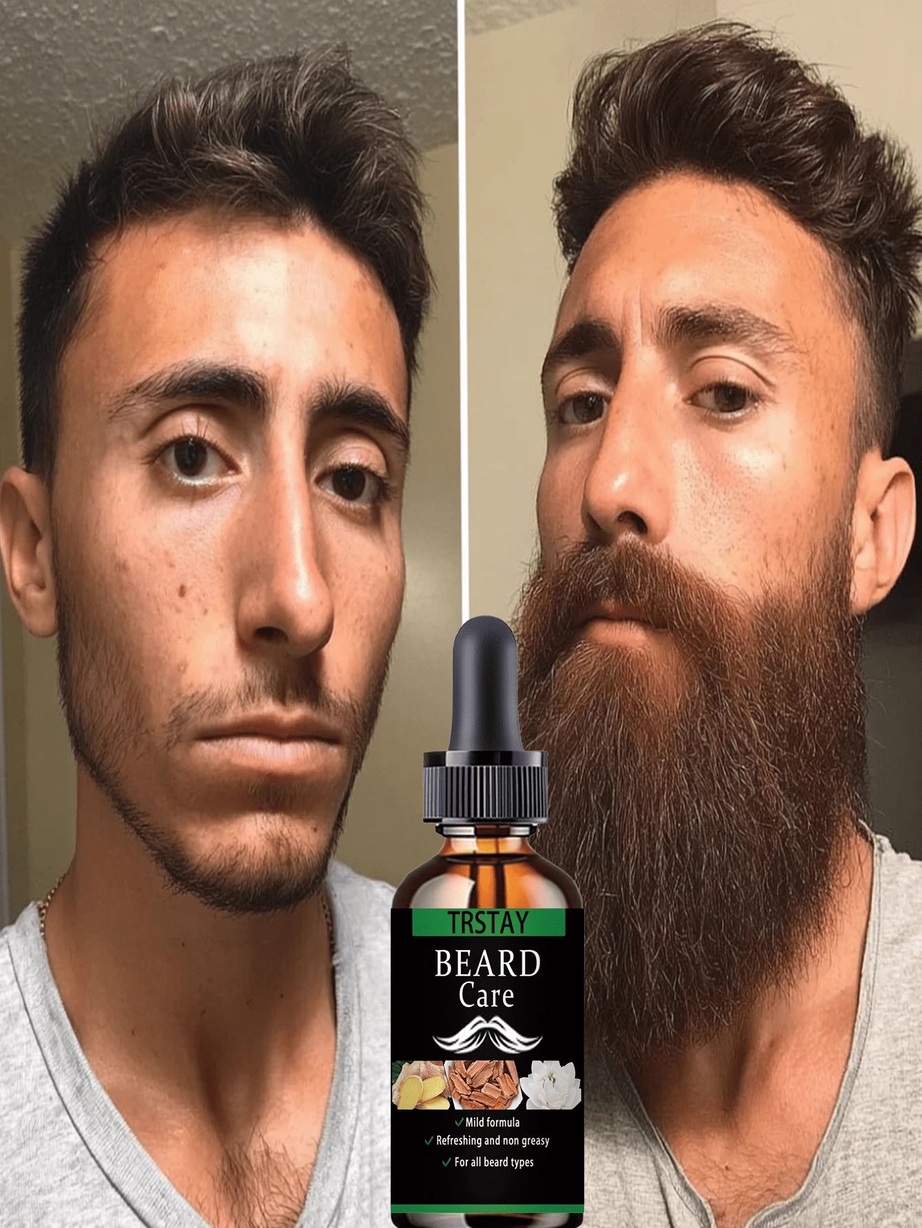 Say Goodbye To Frivolity And Knotting! Men's Beard Smoothing Essential Oil, One Click Smoothing Out Messy Shapes - Multicolor - View 1