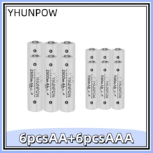 YHUNPOW - Rechargeable Ni-MH Batteries, 1.2V, AA 2500mAh/AAA 950mAh Options, Suitable For Remote Controls, Toy Cars, Game Controllers, And More - AAA - View 14