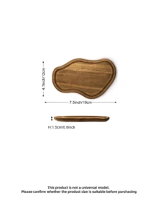 1pc Wooden Peanut Shaped Tray, Small Bathroom Vanity Tray, Sink Tray, Kitchen Vanity Decorative Tray, Soap Dish - High Quality Wooden Tray, Suitable For Bathroom, Kitchen, Countertop, Toilet Tank, Halloween, Christmas And More Occasions