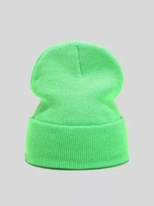 Customized Unisex Knitted Hat, Can Print Puff Pattern, Text, Name Or Logo. This Knitted Hat Features A Rolled Edge Design, Suitable For Daily Wear, Also Can Be Given As A Gift To Family And Friends. - A - View 33