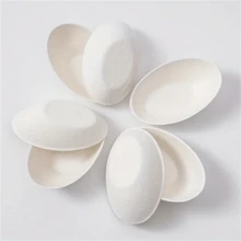 50 Stücke Mini Einweg-Desserteller aus Zuckerrohrfaser, weiß, geeignet für Hochzeiten, Partys, Weihnachten, Geburtstage und formelle Anlässe