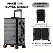 Milky Way All Aluminum Carry On Luggage Hard Shell Suitcases With Spinner Wheels Zipperless Luggage 20 Inch Small Carry On Suitcase For Short Trips - Không gian đen sâu thẳm - Xem 1