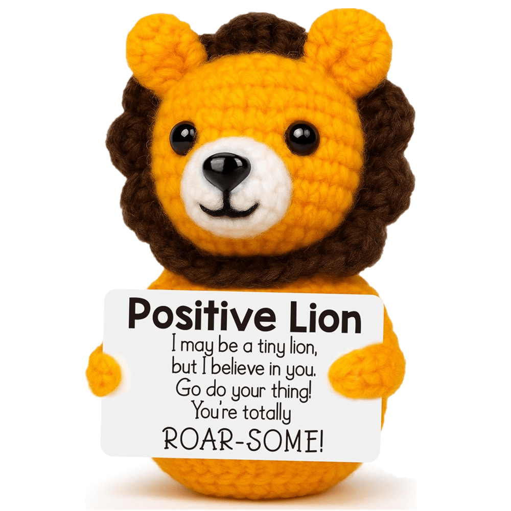 1件手工钩编桌面摆件，可爱狮子造型，适合送给闺蜜、姐妹、妈妈、奶奶、女朋友、男朋友，生日、圣诞节、万圣节礼物，可作钥匙扣、毛绒玩具或派对装饰品。 - 彩色 - 查看 3