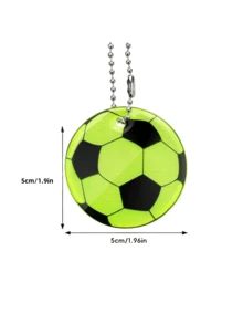 10 piezas Etiquetas de llavero de fútbol reflectantes por ambos lados | Colgante de llavero de mini fútbol, resistente al agua y duradero - Adecuado para mochilas, bicicletas, caminar y correr, perfecto para ocasiones festivas - Multicolor - Ver 5